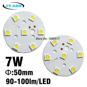 Высокая яркость 7 Вт светодиодный PCB Borad, 90-7171 лмсветодисветодиодный 50 мм Диаметр SMD белыйтеплый белый отличное качество