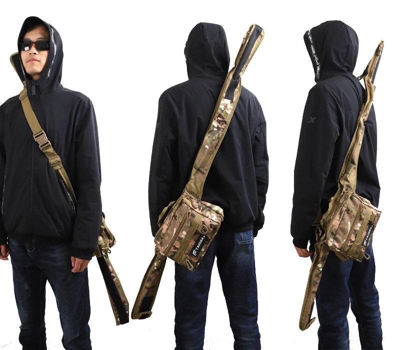 TAIGEK Portable Multifunction Canvas Fishing Lure Reel Shoulder Waist Backpack Bag rod package | Спорт и развлечения