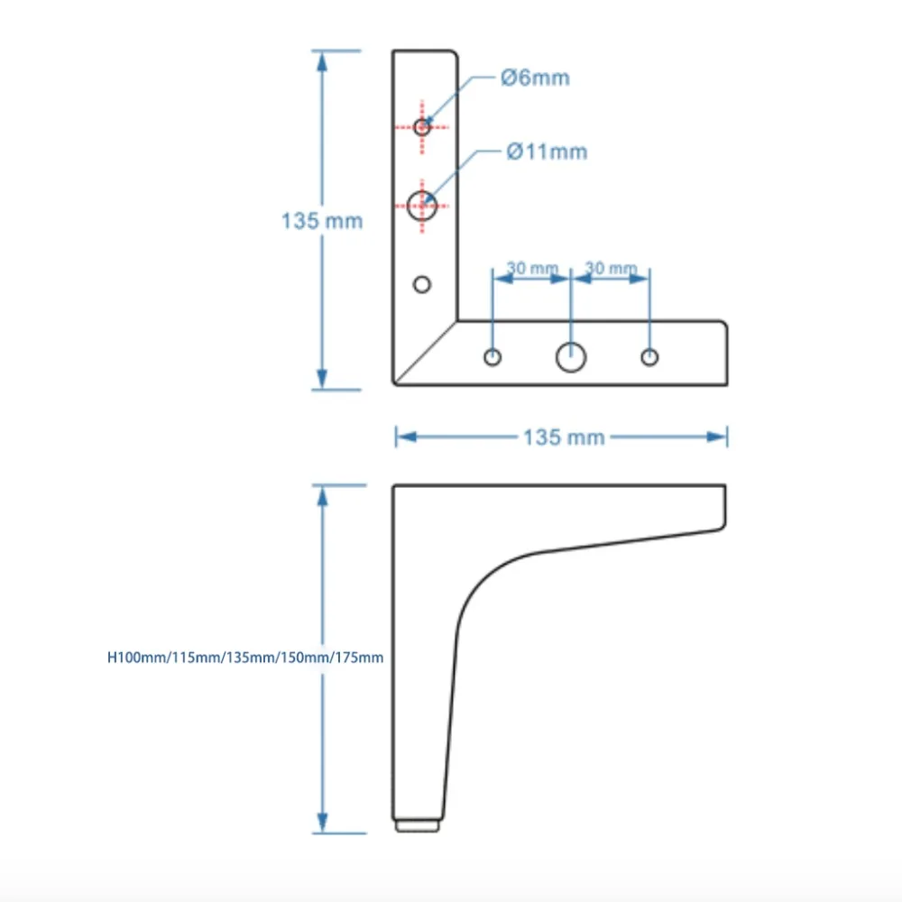 (Упаковка из 4 шт.) мебельные стальные ножки для шкафа стола дивана кровати бара