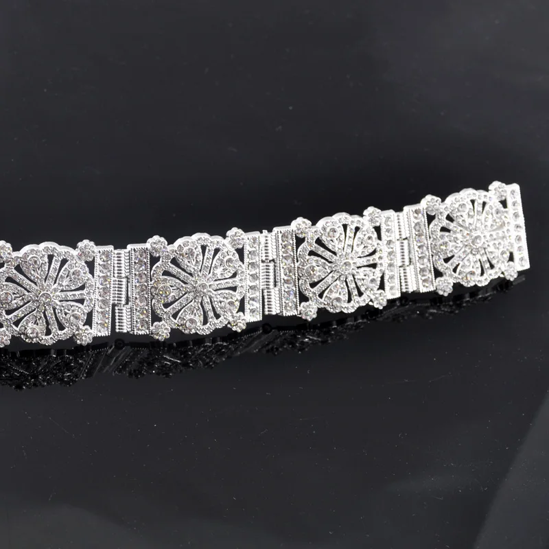 Новинка стразы свадебный пояс полый цветок полный кристалл для свадебного