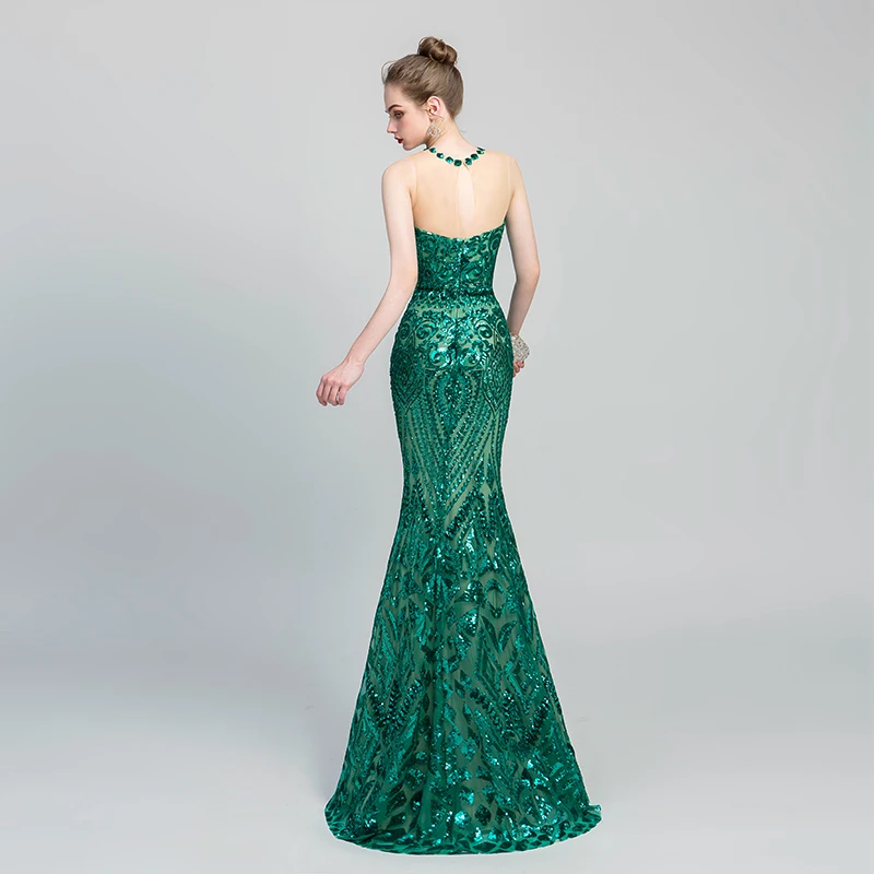 Женское вечернее платье Forevergracedress зеленое длинное формальное без рукавов с