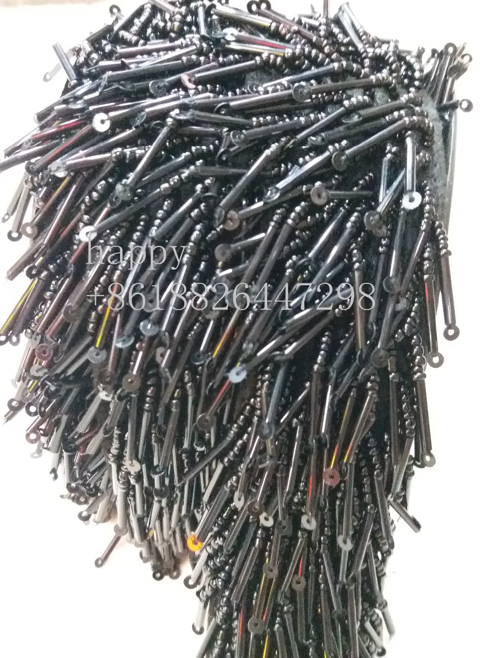 5 yards /bag l192# Golden Orange Black beads tassel fringe 15cm width for decoration dress/fashion designer all color have | Дом и сад