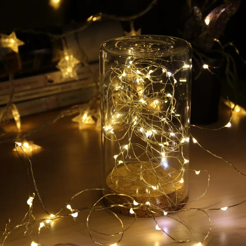 3 м 30 лампочек батарея медный провод огни DIY Рождественская гирлянда светодиодный гирлянда украшение для праздника сказочные огни на открытом воздухе