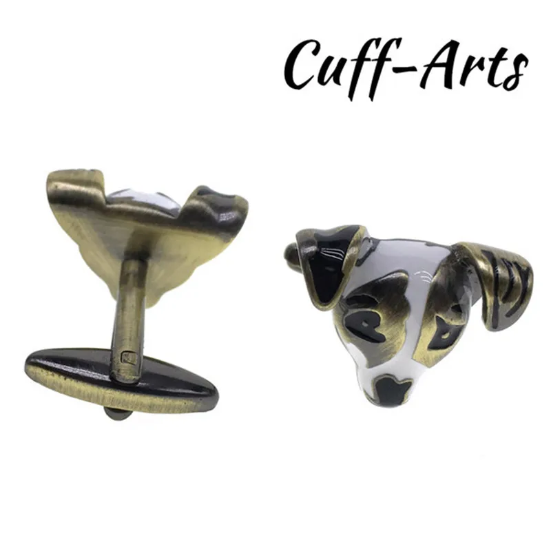 Запонки для мужчин с головой собаки зажим галстуки подарочной коробкой запонки