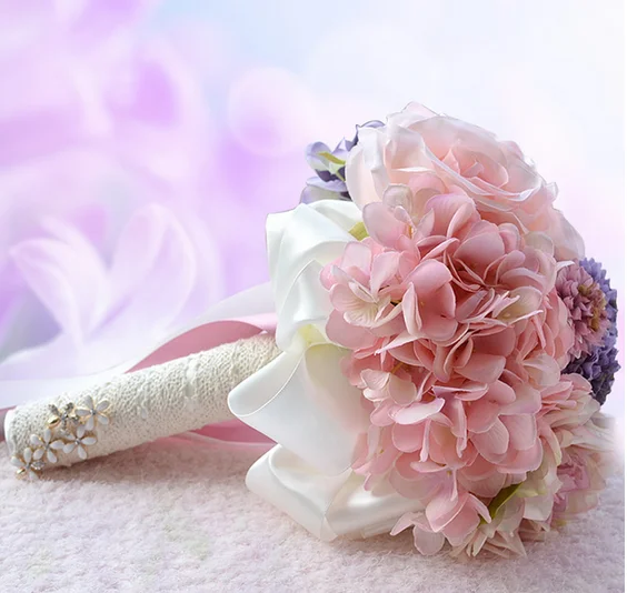 Великолепные Красочные Искусственные Свадебные букеты фиолетового цвета 2017