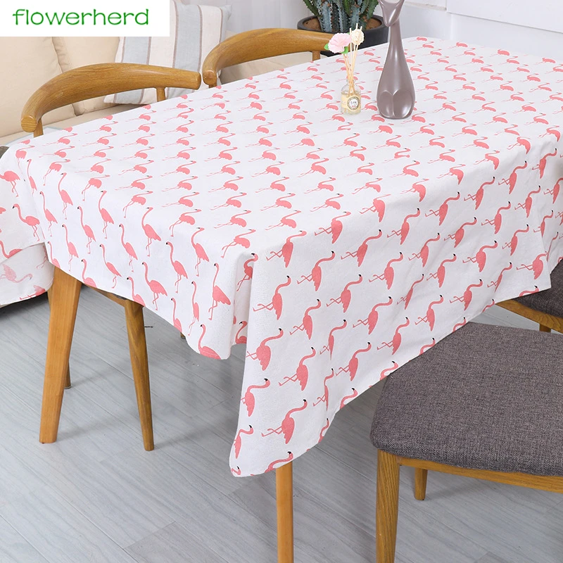 1*1 5 м хлопок и лен Фламинго узор ткани для декоративная Праздничная ткань пошива