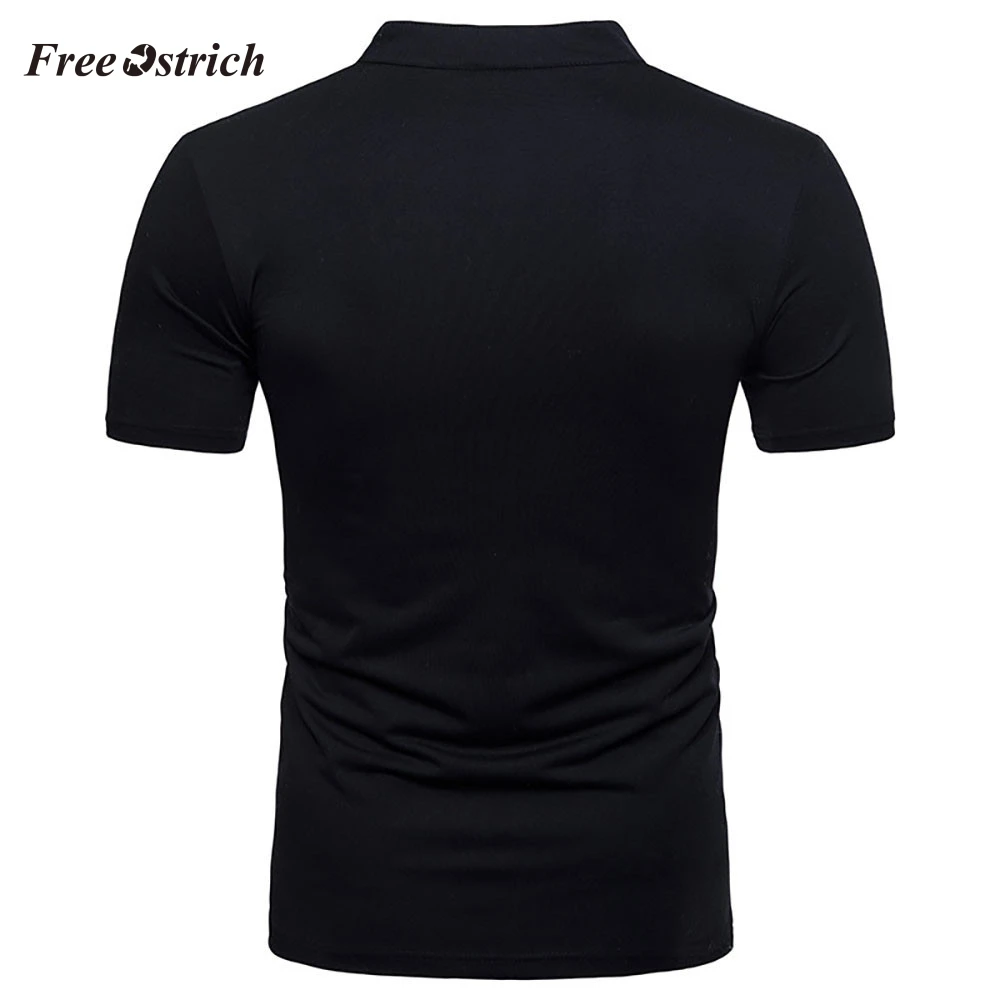 Бесплатная Страусиная Мужская рубашка с v образным вырезом повседневные