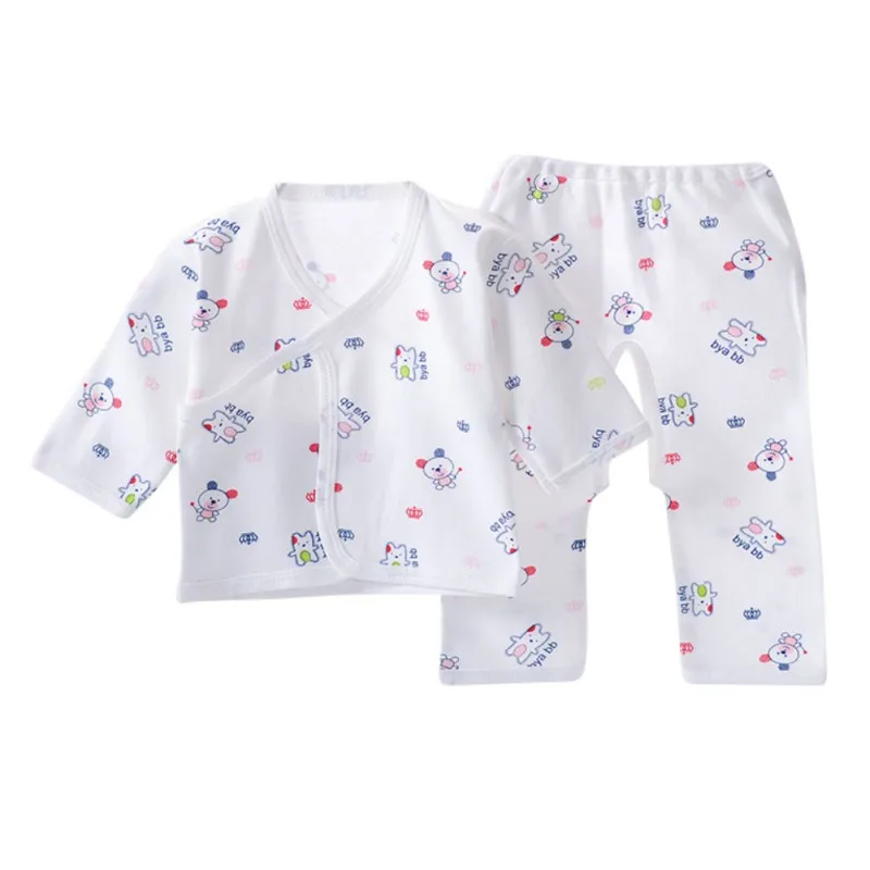 2019 Newborn Baby Sets Infant Underwear Set Unisex Clothing Suit Autumn Winter Clothes T-shirt+Pants 2pcs 0-3 Months | Детская одежда и