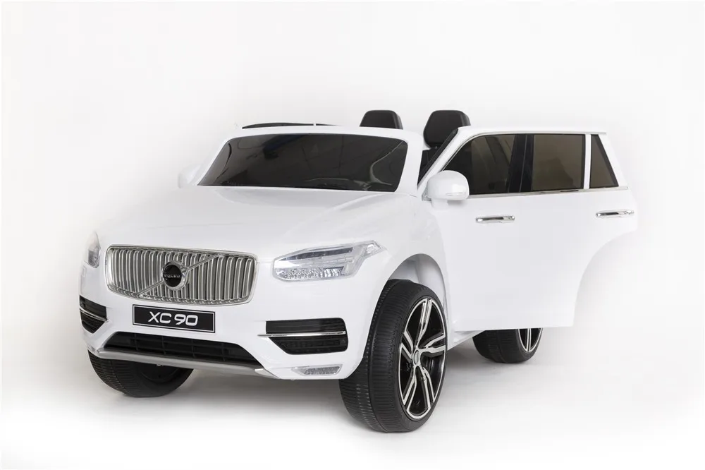 Volvo Лицензия XC90 электрическая езда на автомобилях для детей rc с ручкой для переноски кожаное сиденье