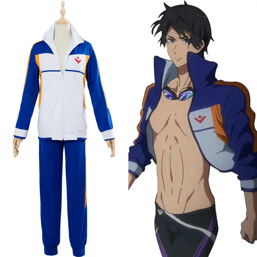 

Free Iwatobi Dive to the Future Hidaka University Nanase Haruka Cosplay Costume School Uniform Sports Suit