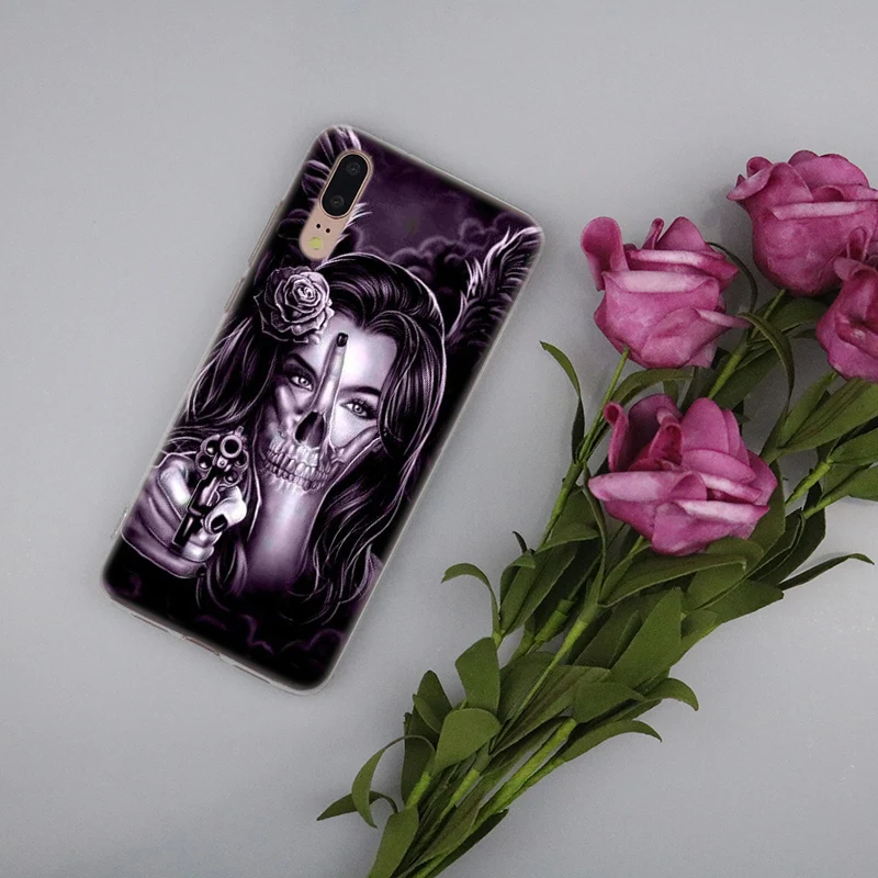 Мягкий силиконовый чехол Catrinas и skull для huawei P30 P20 P10 P9 P8 Lite P30 P20 Pro Mini PSmart Plus, Модный чехол