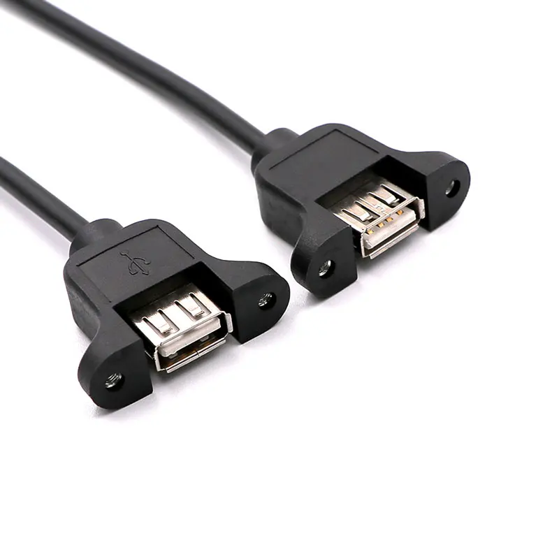 USB 2 0 мужчин и женщин удлинитель с винт крепления панели Блокировка отверстия