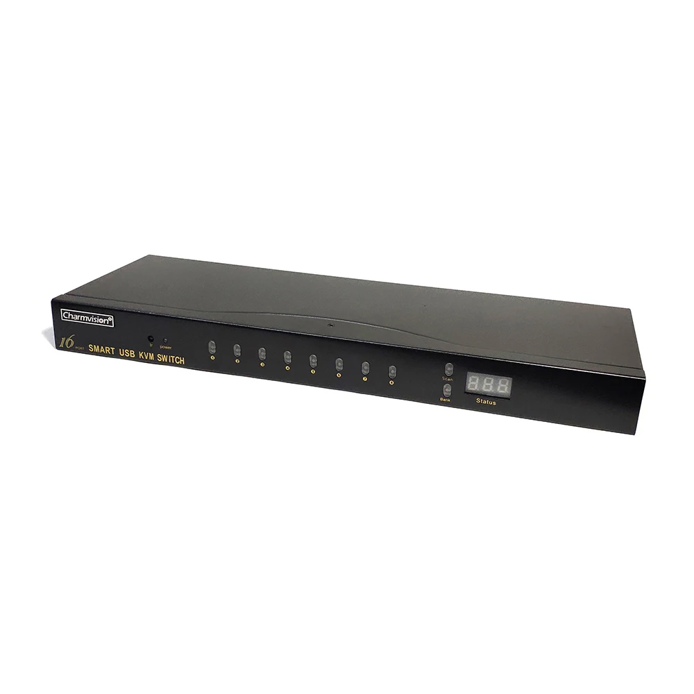 Charmvision UK1601R 16 портов USB KVM коммутатор с автоматическим сканированием 4 USB 2,0 VGA HDDB переключатель дистанционного управления с KVM кабелем 16 шт