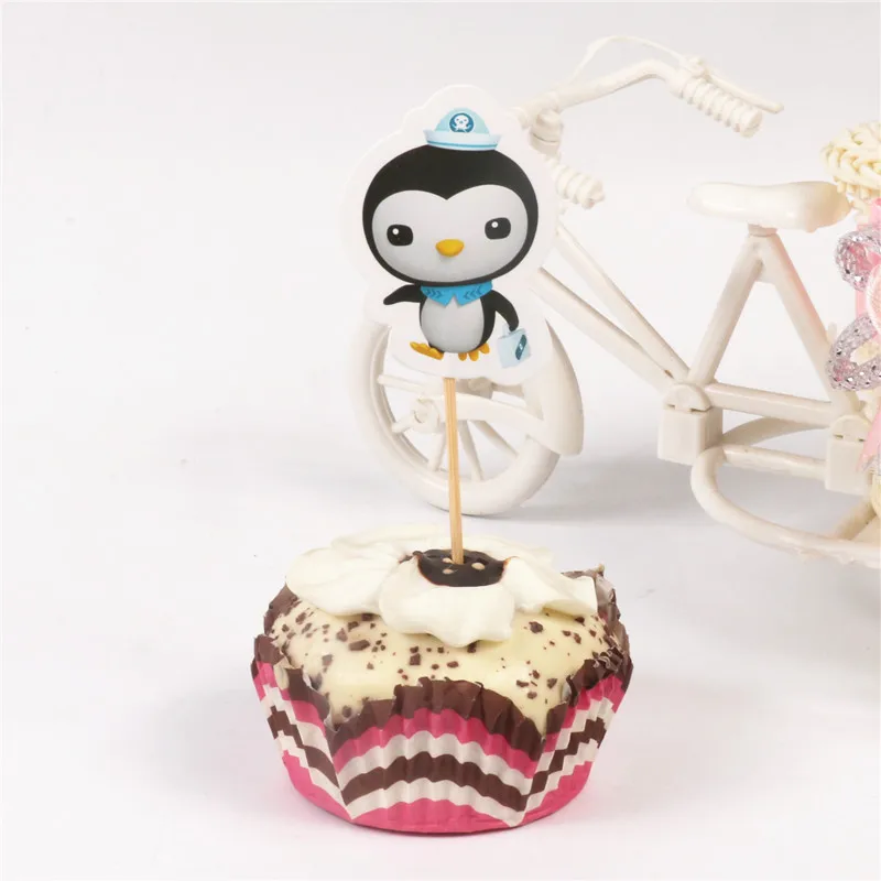 24 шт. octonauts капитан барнакс квазий песо конфеты бар кекс pick Беби Шауэр детский