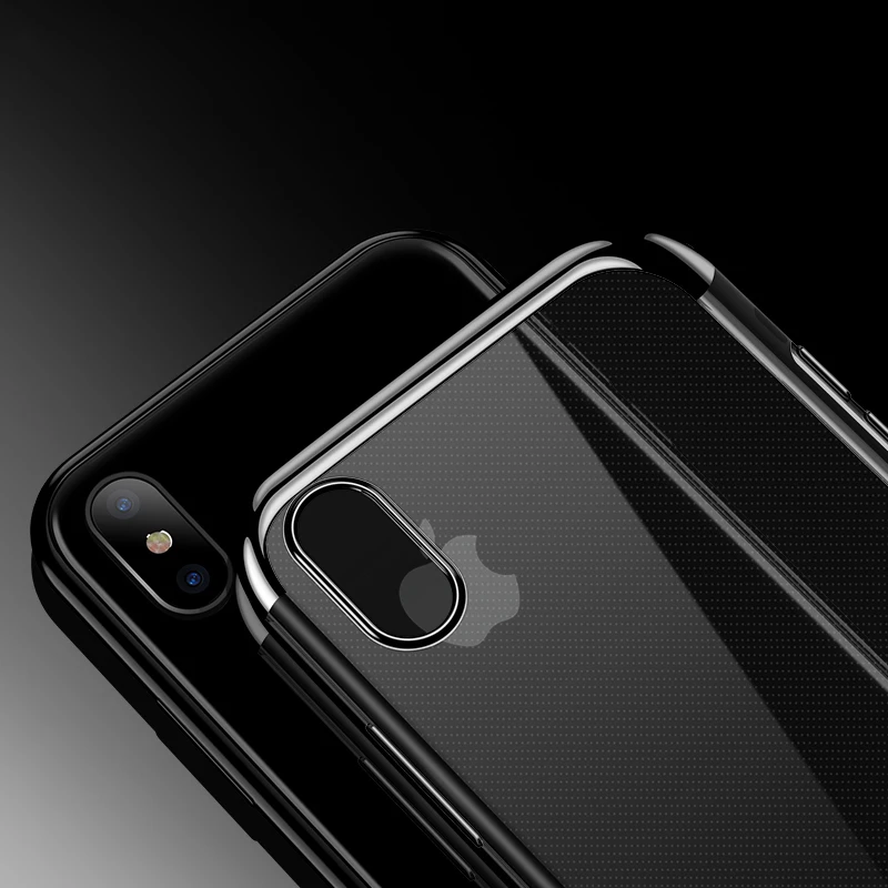 Роскошный модный чехол для телефона iPhone XS Max XR X прозрачный Ультратонкий Мягкий из