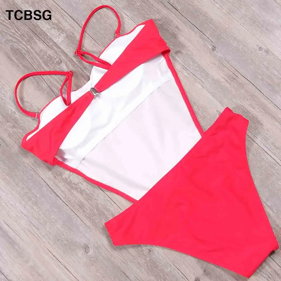 Новинка 2019 сексуальный женский купальник TCBSG Цельный с открытой спиной и