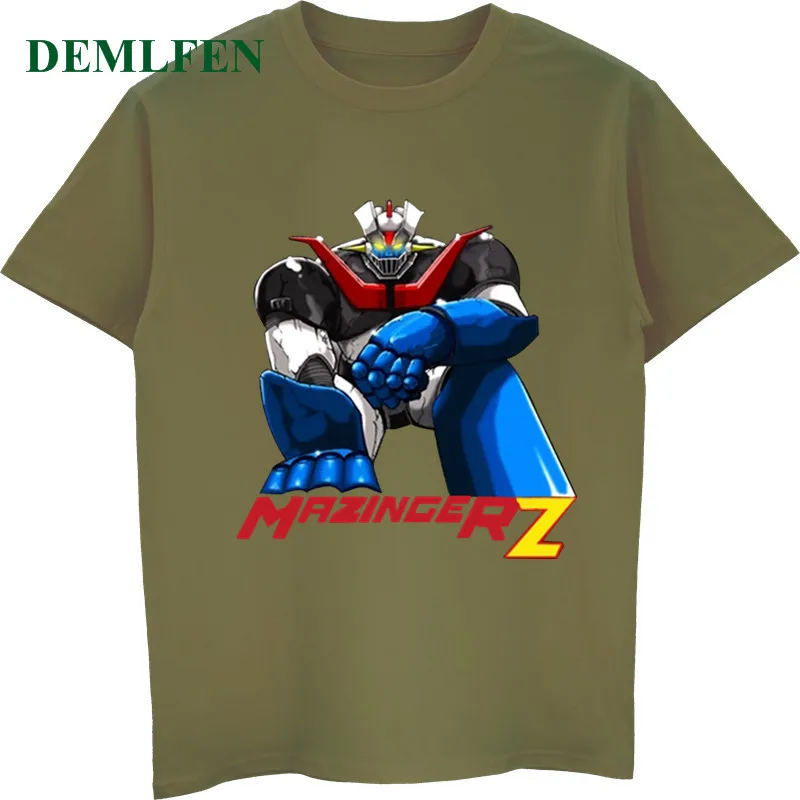 Мужская хлопковая футболка с коротким рукавом и круглым вырезом Mazinger Z