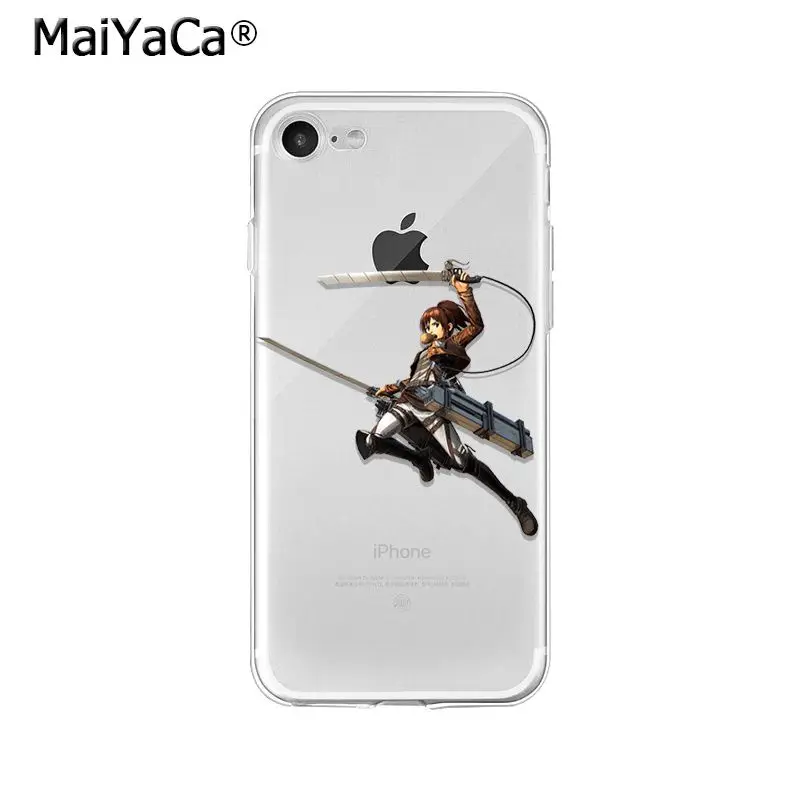 MaiYaCa атака на Титанов мягкий чехол для телефона из ТПУ для iPhone 6S 6plus 7plus 8 8Plus X Xs MAX 5 5S XR