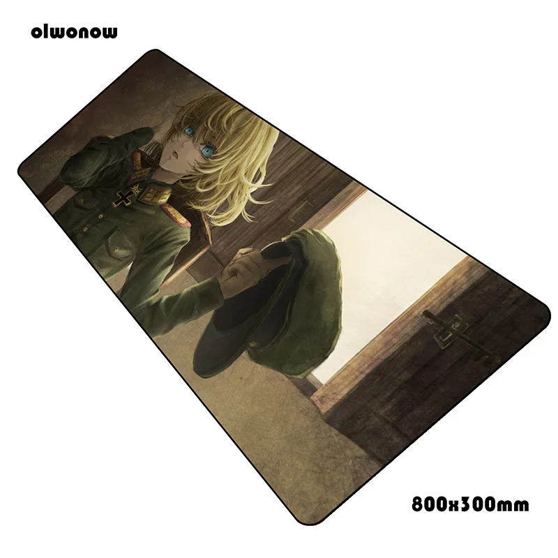Size 800x300x2mm Youjo senki коврик для мыши очаровательны коврик для мышь Notbook коврик для компьютерной лучший игровой коврик геймер ноутбука 80x30 см, коврик для мышки - Цвет: Size 800x300x2mm