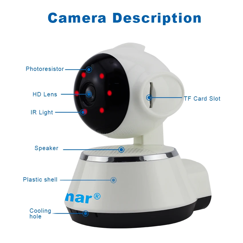 Smar купольная камера 720P Беспроводная ip CCTV P2P домашняя система видеонаблюдения