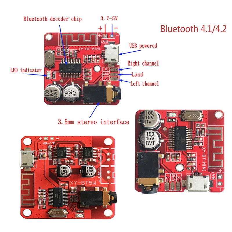 Новая мини плата Bluetooth декодера MP3 Усилитель без потерь модуль 4 1/4 2|Аксессуары для