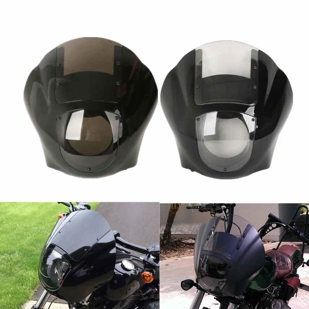 Мотоцикл четверть обтекатель комплект лобовое стекло для Harley Sportster XL 883 1200 1988- Dyna Fat Bob Super Glide 1995-2005
