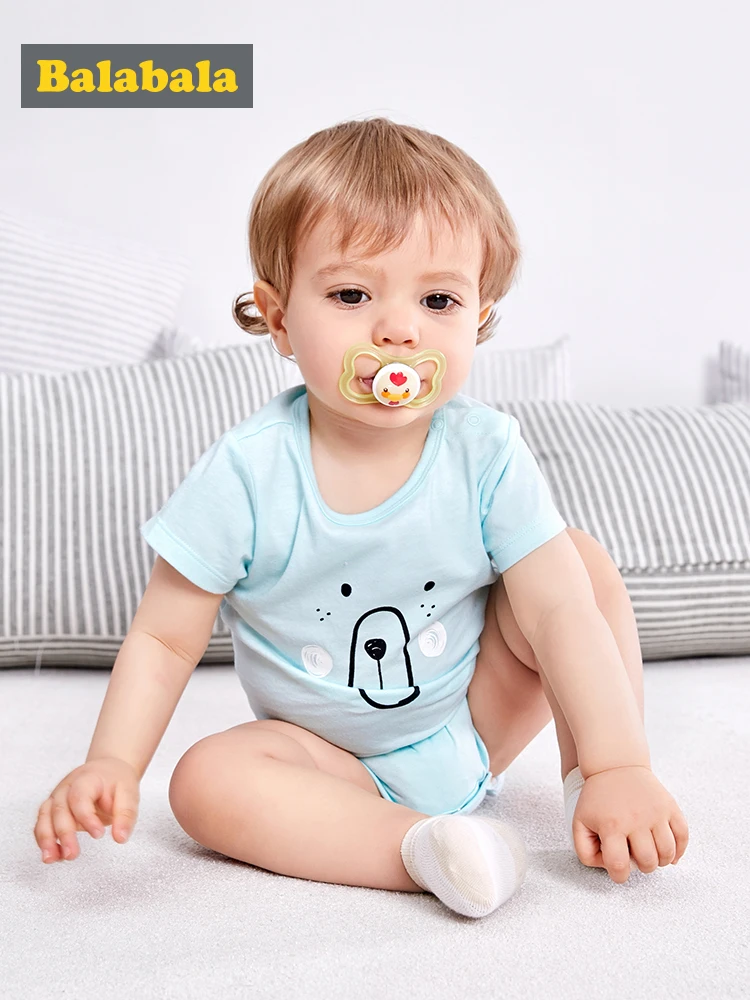 Balabala 2PCS/lot Newborn Baby Girl Boy Collar Romper Jumpsuit Bodysuit Rib Clothes Outfits Summer | Детская одежда и обувь