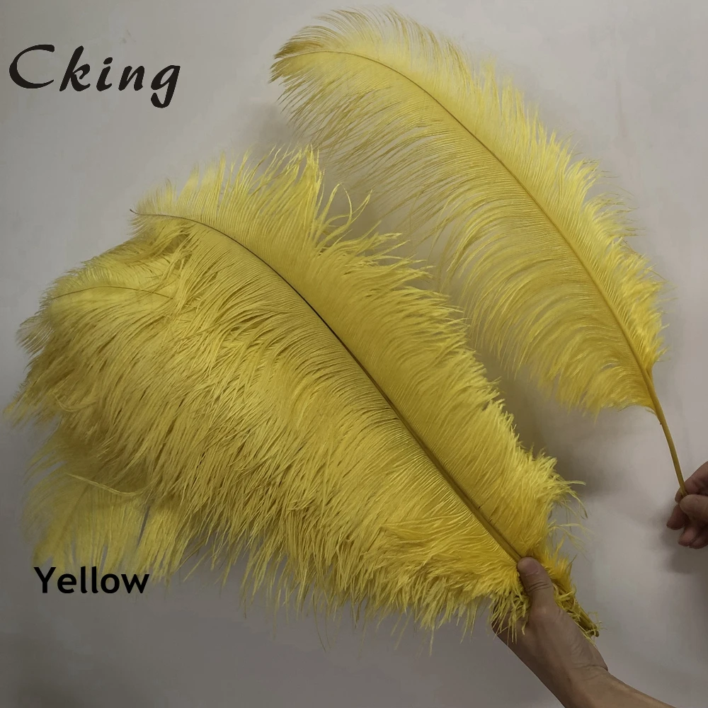 wholesale 100pcs High quality natural real peacock Blue dyed ostrich feathers 6-24inch/15-60cm diy Decorations stage performance