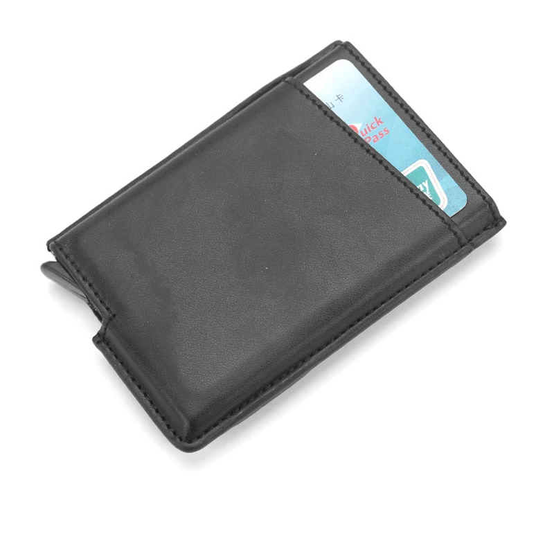 2019 New Metal Card Holder RFID Aluminium Alloy Credit PU Leather Wallet Antitheft Men Automatic Pop Up | Багаж и сумки