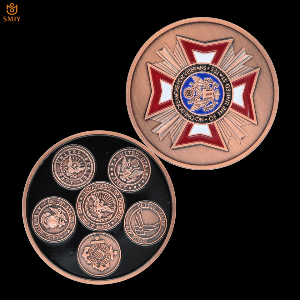 Коллекция монет 5 шт./лот США военные силы ВМС и военно морские службы