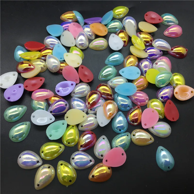 Ватные камни 100 шт. смешанные цвета АБС-пластик жемчужные стразы 7x15 мм navette 10x14 13x18