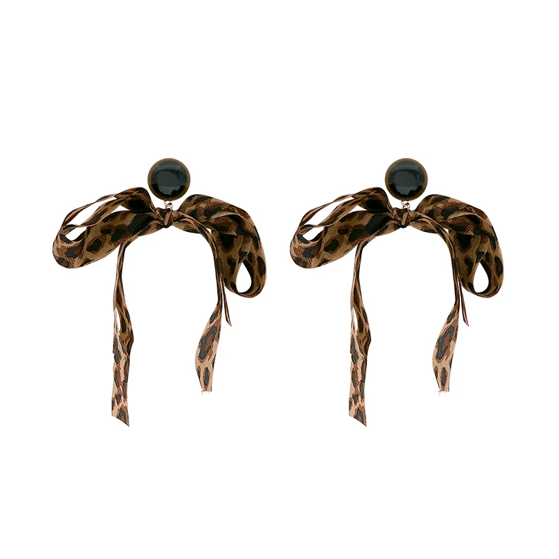 Женские серьги с леопардовым принтом осенне-зимние модели темпераментом 2019 |