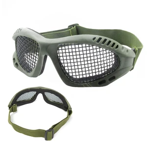Регулируемые уличные тактические очки для пейнтбола, стальная проволочная сетка, охотничьи страйкбольные очки, защитные очки для игр, спортивные очки
