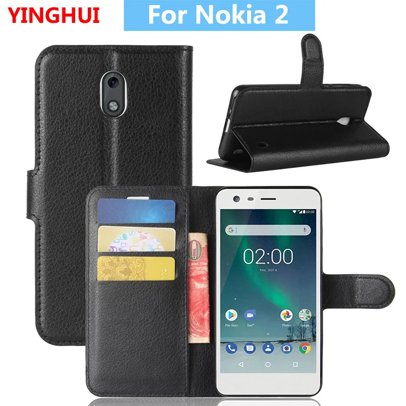 Новый чехол для Nokia 2 откидной Чехол из искусственной кожи Стильный бумажник с