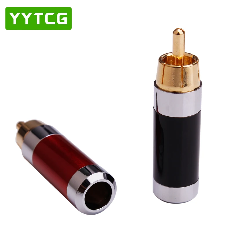 YYTCG 4 шт. ATAUDIO Hifi RCA разъем высококачественный позолоченный для аудио кабеля своими
