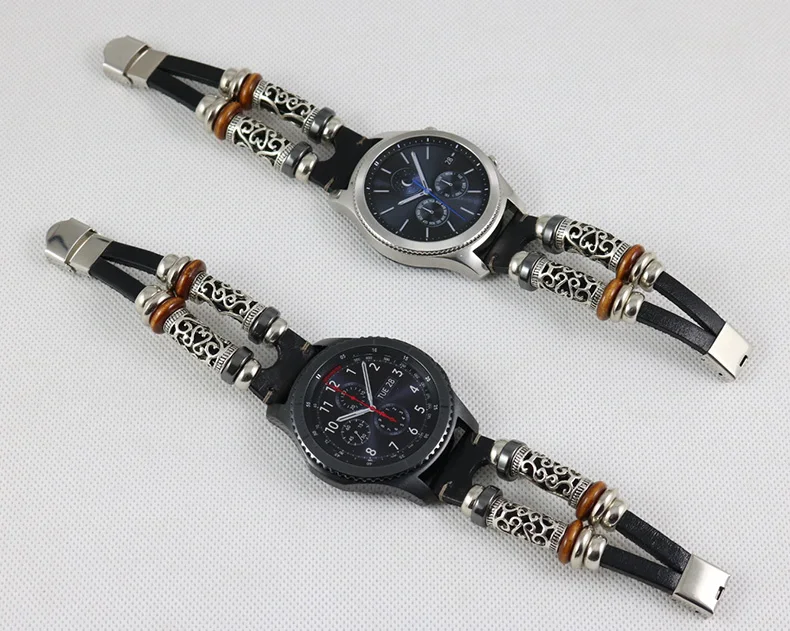Кожаный ремешок для samsung Galaxy watch 46 мм ремешок gear S3 Frontier band 22 мм браслет из натуральной кожи часы huawei GT ремешок 46 мм
