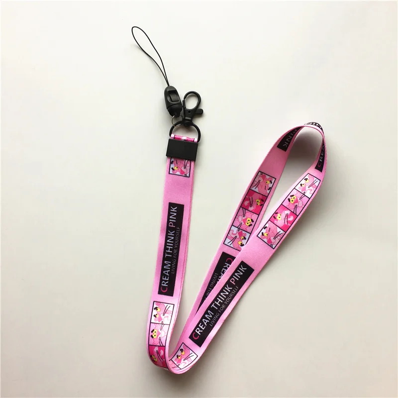 Розовый шейный ремешок нейлон для ключей ID Card Gym Мобильный телефон ремни USB значок