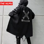 Мужская длинная куртка, ветровка с принтом в стиле Харадзюку, Повседневная Верхняя одежда в стиле хип-хоп, весна 2019, пальто, WG198