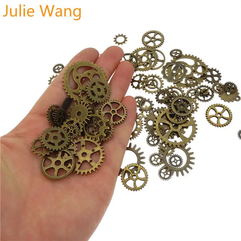 Julie Wang 20 шт. бриллиантовые подвески античная бронза подвеска из сплава сделай сам