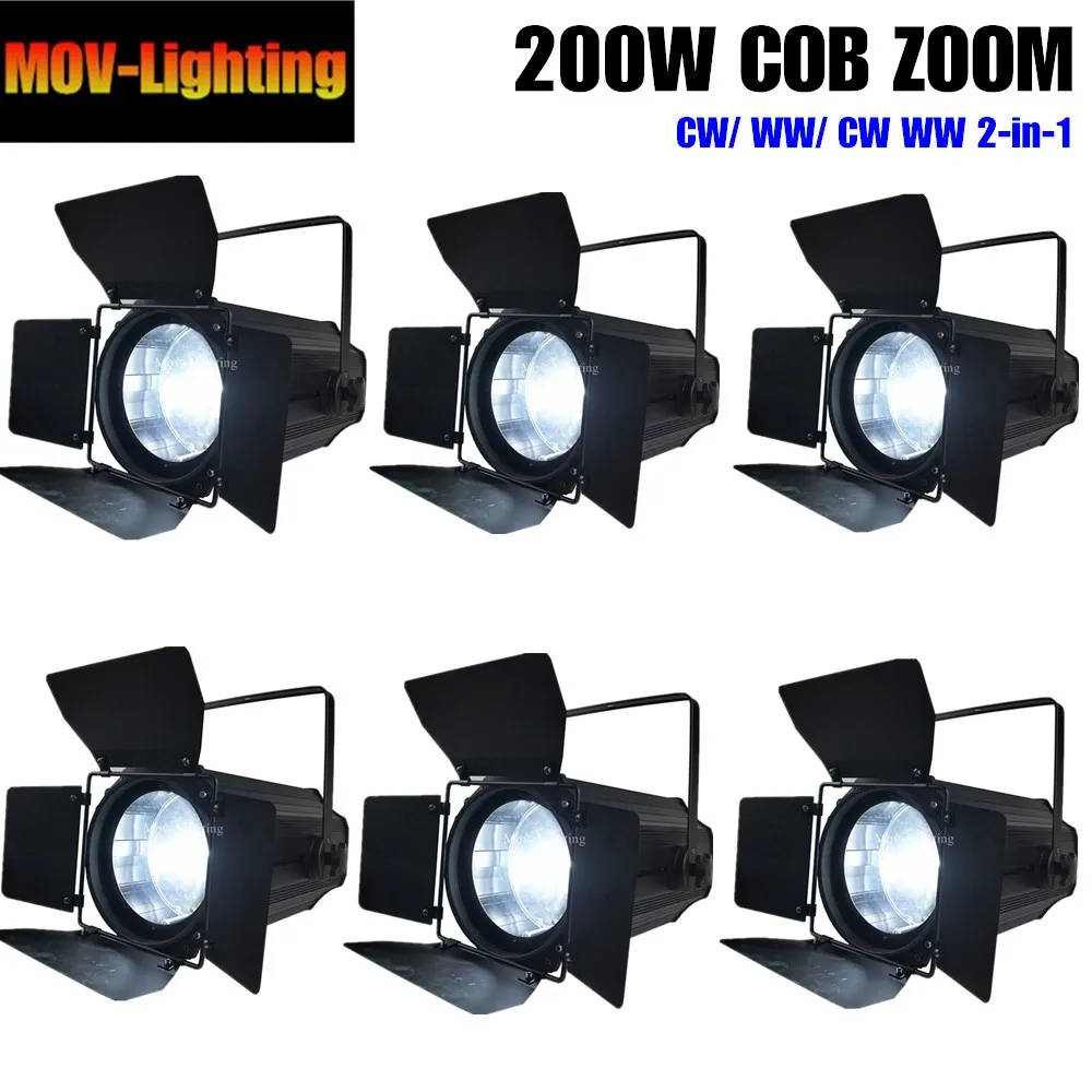 6 шт./лот WW CW 200W ZOOM led Par Can COB LED Stage Uplight Light|Эффект освещения сцены| |