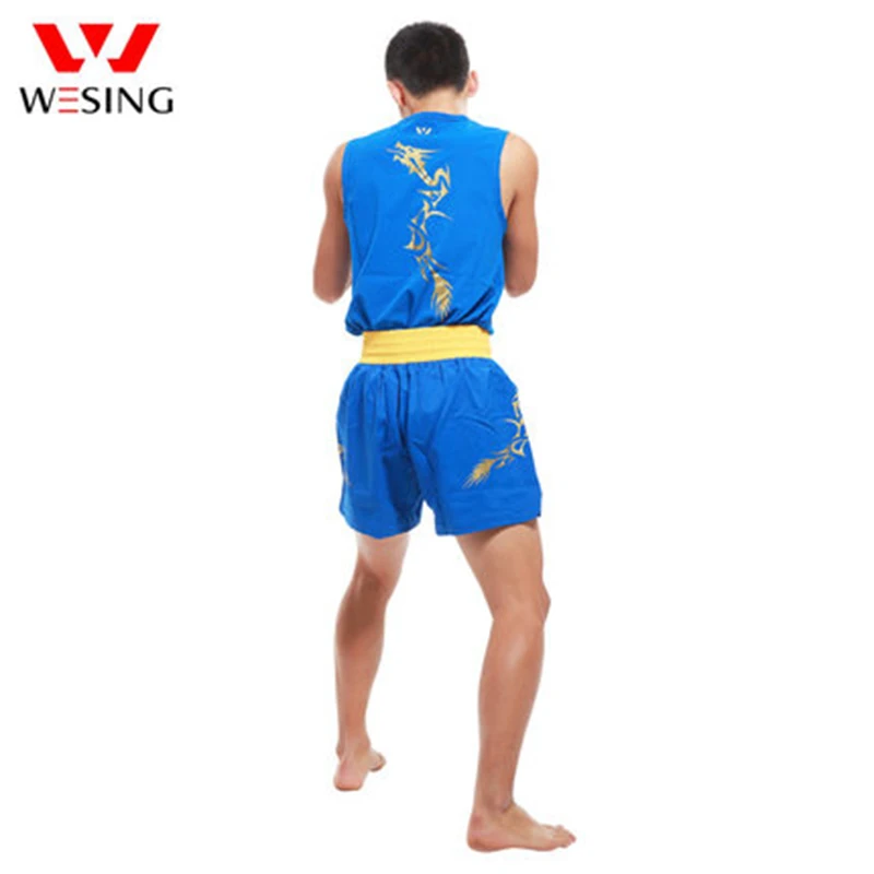 Боксерские костюмы Wesing мужские Wushu Sanda Униформа с рисунком дракона мягкая