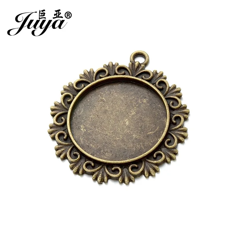 JUYA Fit 30 мм Стеклянная Камея Кабошоны рамка Базовая установка для Diy ювелирных