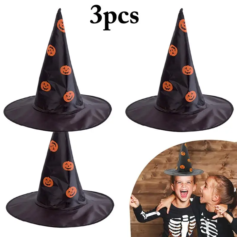 3 шт. шляпы ведьмы креативный рисунок тыквы шляпа на Хэллоуин Детский костюм для