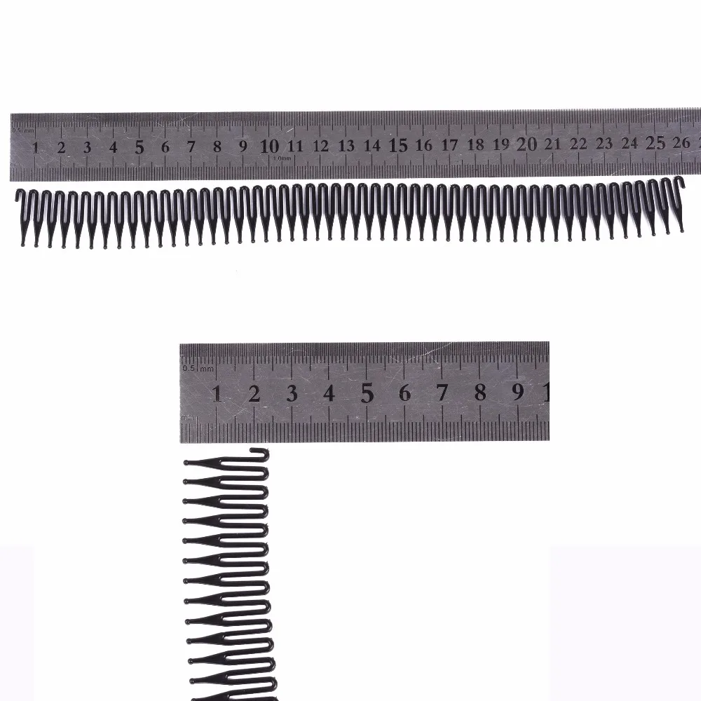 12 PCS-PVC короткая Расческа с украшением в виде крыльев парик клип оснастки для парика/волосы утка/наращивание волос/кружева бесклеевой парик-можно разрезать на части