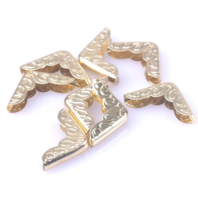 40 шт. золотые металлические уголки для книг трехсторонние папки альбомов и меню