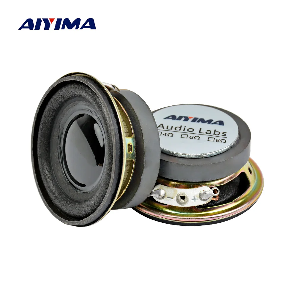 AIYIMA 2 шт. дюймов мини аудио Портативный Динамик s 45 мм 4Ohm 3 Вт трехкратный