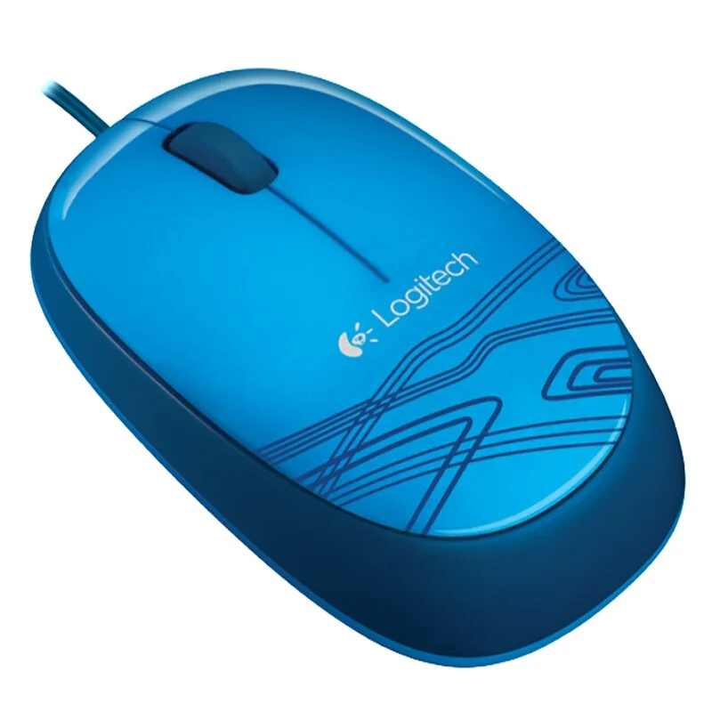 Blue Проводная мышь logitech M105 с многоцветной портативной мышью на выбор, кабель 1000 точек/дюйм для Mac OS/Windows PC/ноутбука, офисного и домашнего использования - Цвет: Blue