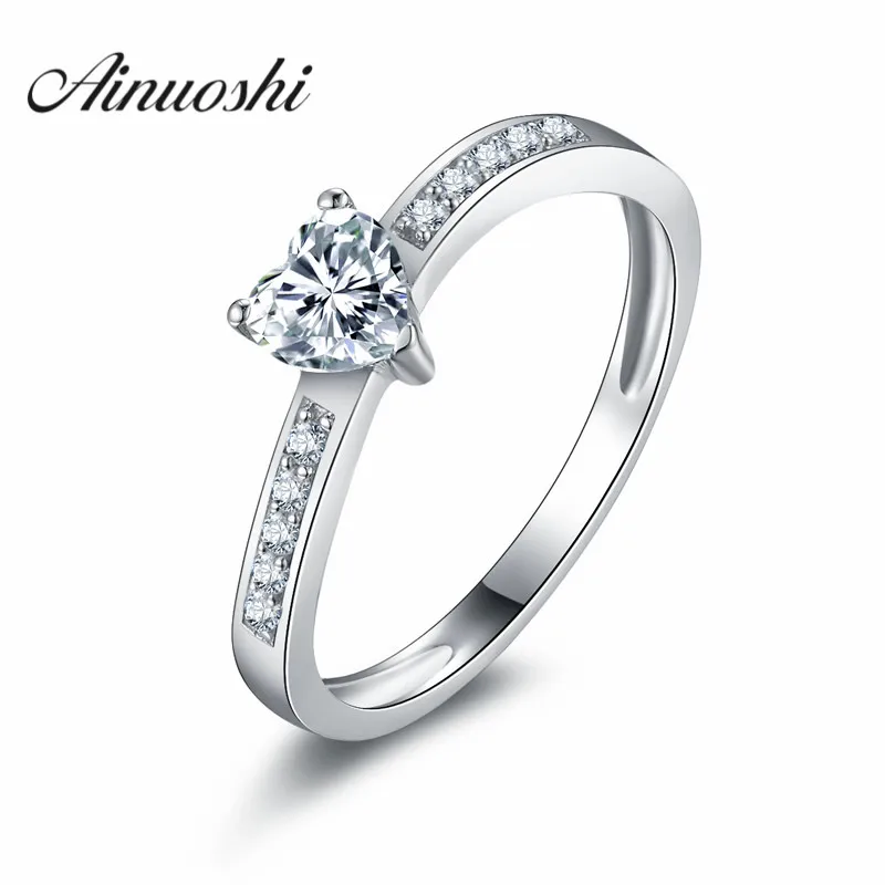 AINOUSHI кольцо в форме сердца Прямая поставка обещание Love Forever SONA для вашей девочки
