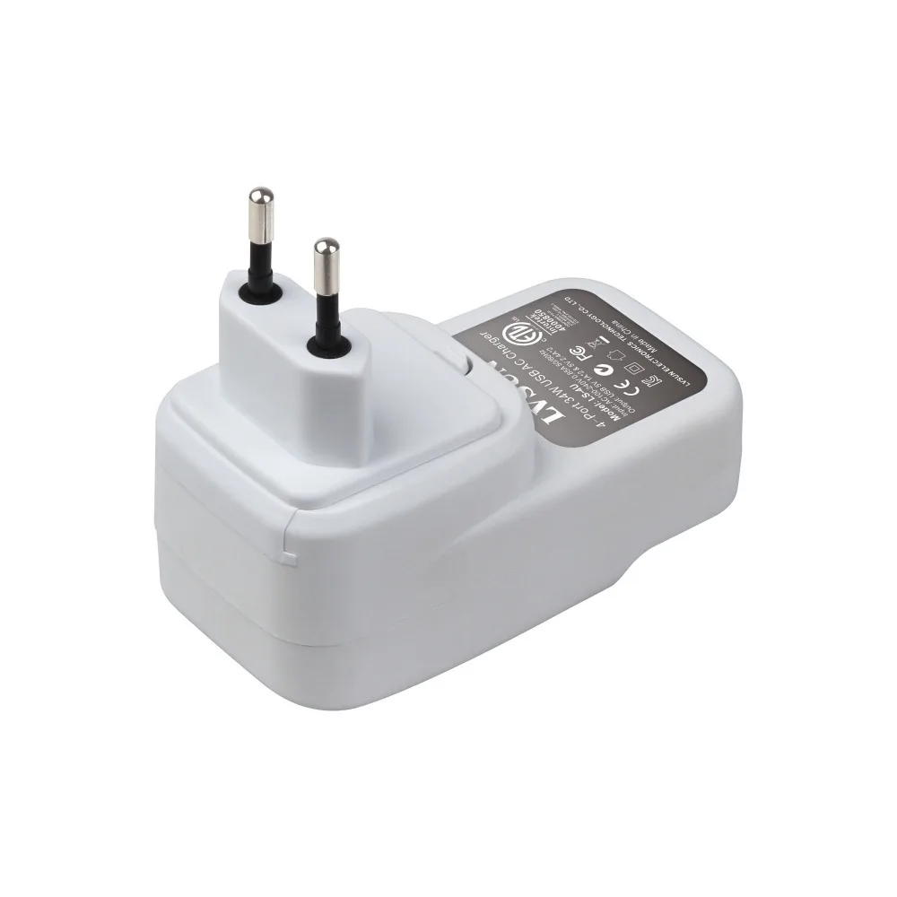 Универсальное портативное Сетевое зарядное устройство Udoli с 4 USB портами 5 В 2 А