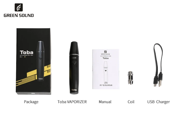 2 шт./лот GreenSound TOBA ICOS vape pen 1500 мАч электронная сигарета испаритель набор сигарет